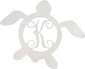 Pesonalized Turtle Wood Monogram - Dot Png