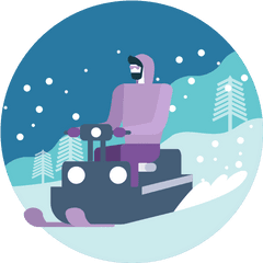 Activity Drive Man Snowfall Transportation Winter Free - Svg Icons Free Download Animated Png