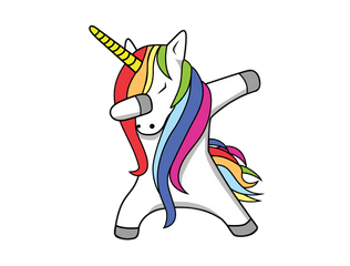 Transparent Unicorn Dabbing Png - Silly Unicorn