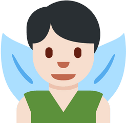 U200d Man Fairy Emoji With Light Skin Tone Meaning And - Emoji De Hada Png