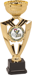 Download Gold Ribbon Cup Trophy - Shield Cup Full Size Png Trophy Cup Shield Cup