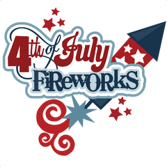 Happy Fourth Of July Rocket Fireworks Sticker Transparent - 4 Of July Png