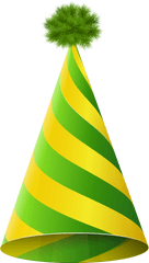 Party Hat Svg Free Library Png Files - Green And Yellow Party Hat