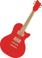 Guitar Vector Red Free Download Image - Free PNG