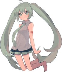 Hatsune Miku Drawn - Hatsune Miku Fanart Transparent Png