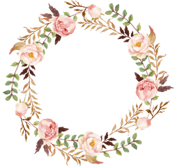 Clip Art - Clipart Transparent Background Flower Wreath Png