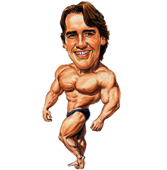 Arnold Schwarzenegger Bodybuilding - Body Builder Caricature Body Png