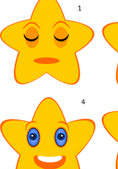 Clipart Star Animation Transparent - Star Emotions Png