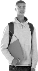 Black Teen Boy Png Image - Monochrome