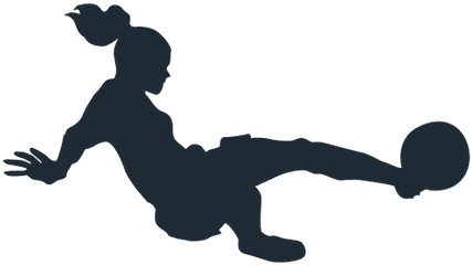 Woman Football Player Tackling Silhouette Ad Sponsored - Silueta De Mujer Futbolista Png