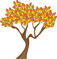 Autumn Season Tree - Cartoon Fall Tree Png