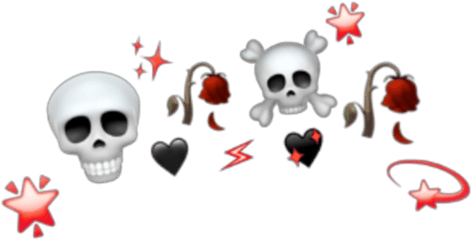 Emojicrown Skull Sticker - Skull Emoji Crown Png