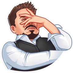 Tonystarkfacepalm - Discord Emoji Avengers Stickers Whatsapp Png