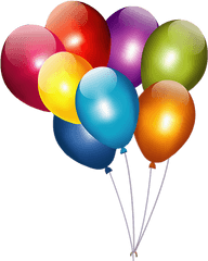 Tube Ballons Multicolores Clipart Birthday Balloons Png - Background Happy Birthday Png