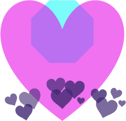 Transparent Background Heart Crown - Cute Blue Heart Png