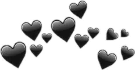 Black Heart Emoji Crown Emojicrown - Corona De Corazones Negros Png