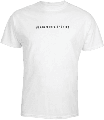 Big Tall Printed Plain White T - Plain White T Shirt Png