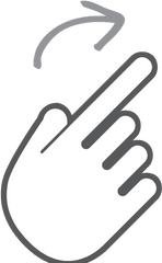 Scroll Gesture Hand Interactive - Swipe Right Icon Png