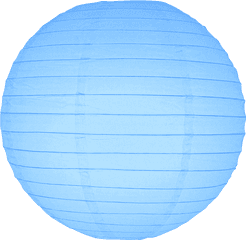 Sky Blue Round Paper Lanterns - Circle Png