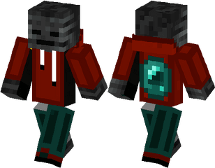 Wither Skeleton Guy With Ender Pearl - Spider Mob Minecraft Skin Png