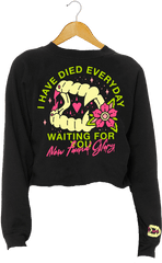 Vampire Fangs Crop Sweatshirt - Puma Png