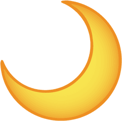 Crescent Moon - Crescent Emoji Transparent Yellow Moon Png