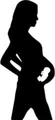 Pregnancy Pregnant Mother - Pregnant Woman Silhouette Transparent Background Png