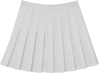 White Pleated Skirt From Storeunic - Miniskirt Png