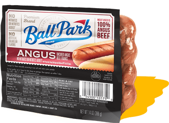 Angus Beef Hot Dogs Ball Park Brand - Ball Park Angus Beef Franks Png