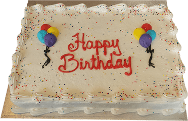 Balloon Decorated Slab - Birthday Cake Full Size Png Birthday Cake