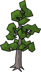 Scots Pine Tree - Tree Branch Cell Shading Clipart Full Scots Pine Clip Art Png