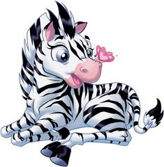 Baby Zebra - Cute Cartoon Zebra Png