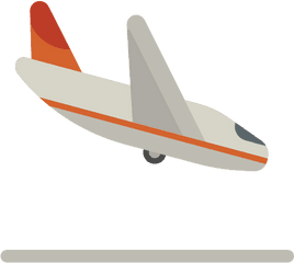 Travel Landing Arrivals Transport Aeroplane Plane - Flat Plane Icon Png