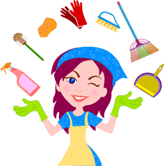 Download Cleaner Maid Service Cleaning - Cleaning Cartoon Png