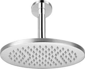 Modern Oval Rain Shower With Ceiling Arm - Shower Head Front View Png