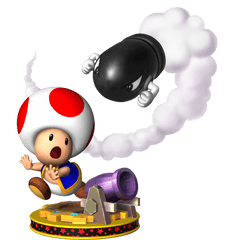 Download Mario Party 5 Toad Official Artwork Bullet Bill - Toad Mario Party 5 Png