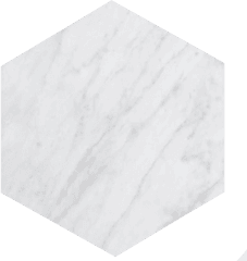 Kiwano Bianco White Marble Hexagon Platter Medium - Daylighting Png