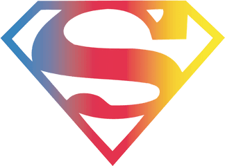 Gradient Superman Logo Womens T - Superman Logo Png