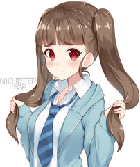 Download Oh The Most Beautiful Animated Woman - Cute Blushing Cute Anime Girl Png