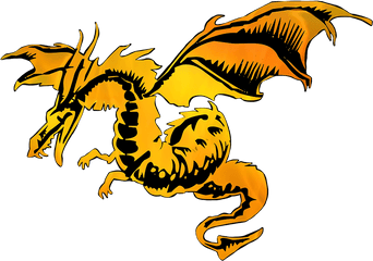 Great Pictures Of Cool Dragons - Black And Orange Dragon Png