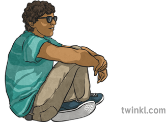 Man Sitting Down Illustration - Twinkl Sitting Png