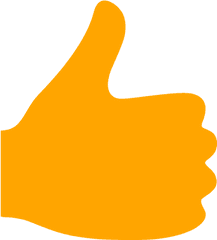 Orange Thumbs Up Icon - Free Orange Hand Icons Thumbs Up Icon Yellow Png