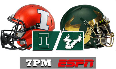 Beatillinois Illinois Vs South Florida Gameday Matchup - Face Mask Png