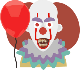 Clown Clipart Scary Transparent Free For - Scary Clowns Transparent Clipart Png