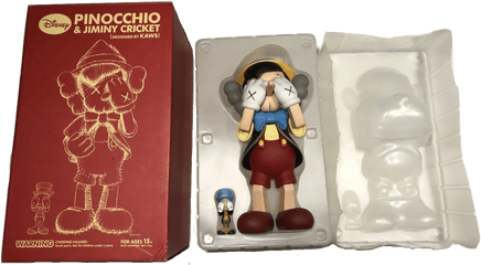 Kaws Disney Pinocchio Jiminy Cricket - Kaws Pinocchio Png