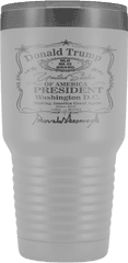 Whiskey Label With Signature 30 Oz Tumbler - Mug Png