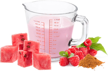 Watermelon And Berry Yogurt - Strawberry Png