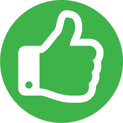 Download Hd Green Thumbs Up Png Black And White Stock - Thumbs Up Icon Transparent