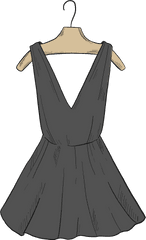 Black Dress Clipart - Basic Dress Png