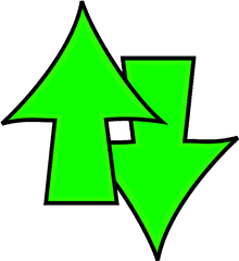 Arrow Clipart Up And Down - Green Arrow Up And Down Up And Down Clip Art Png